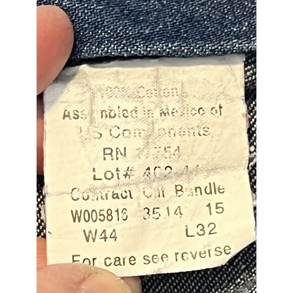 KEY Brand Mens Carpenter Pants Blue Denim Jeans Size W44 x L32 - Picture 11 of 12